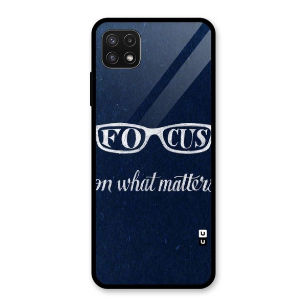 Focus Matters Glass Back Case for Galaxy A22 5G