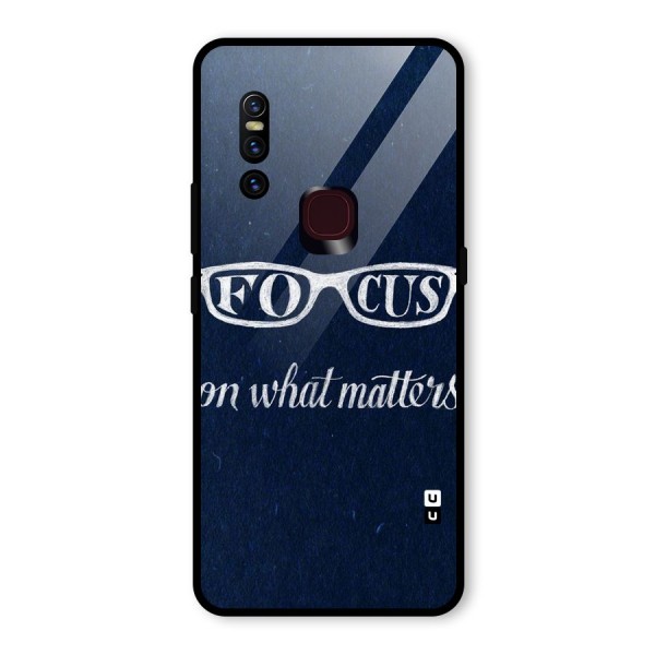 Focus Matters Glass Back Case for Vivo V15