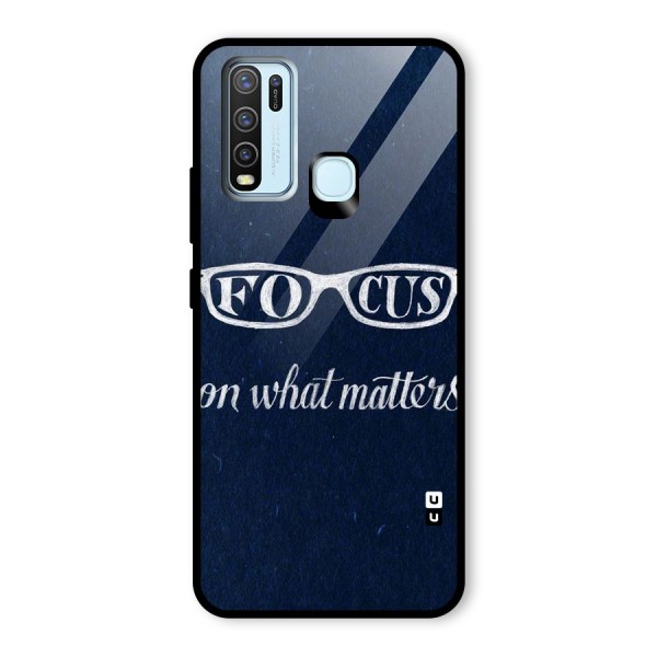 Focus Matters Glass Back Case for Vivo Y30