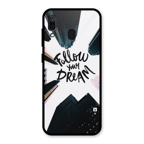 Follow Dream Glass Back Case for Galaxy A30