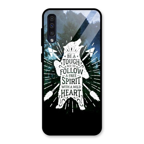 Follow Spirit Heart Glass Back Case for Galaxy A50s