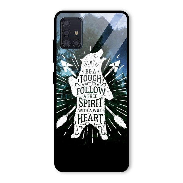 Follow Spirit Heart Glass Back Case for Galaxy A51