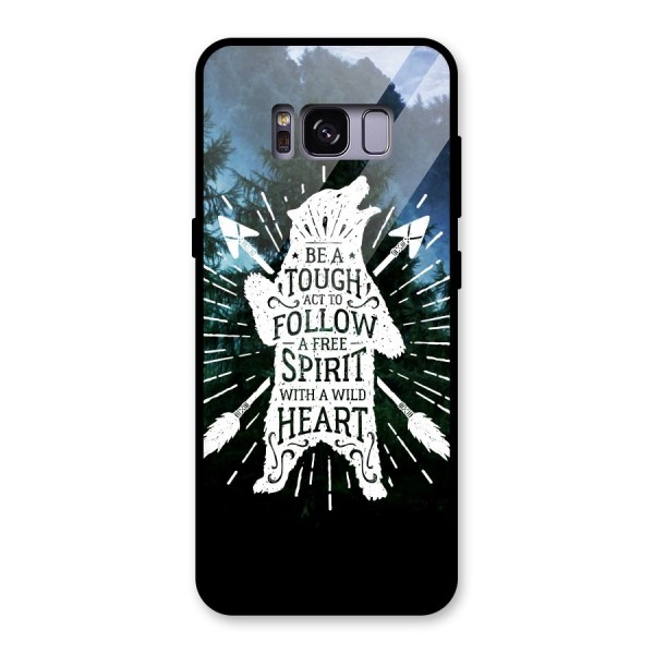 Follow Spirit Heart Glass Back Case for Galaxy S8