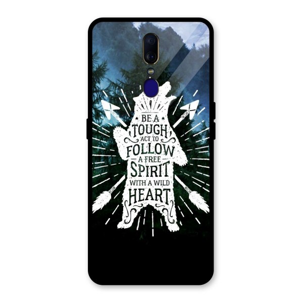 Follow Spirit Heart Glass Back Case for Oppo F11