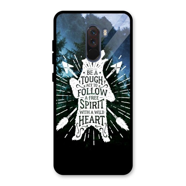 Follow Spirit Heart Glass Back Case for Poco F1