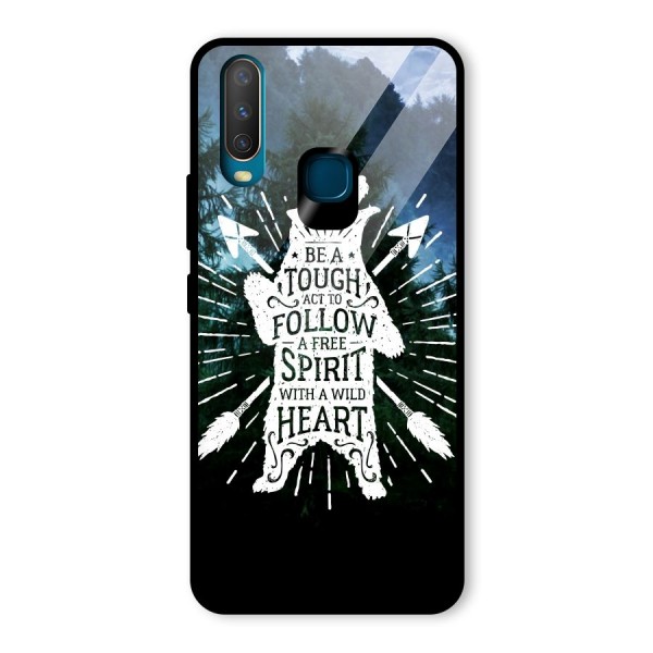 Follow Spirit Heart Glass Back Case for Vivo Y12