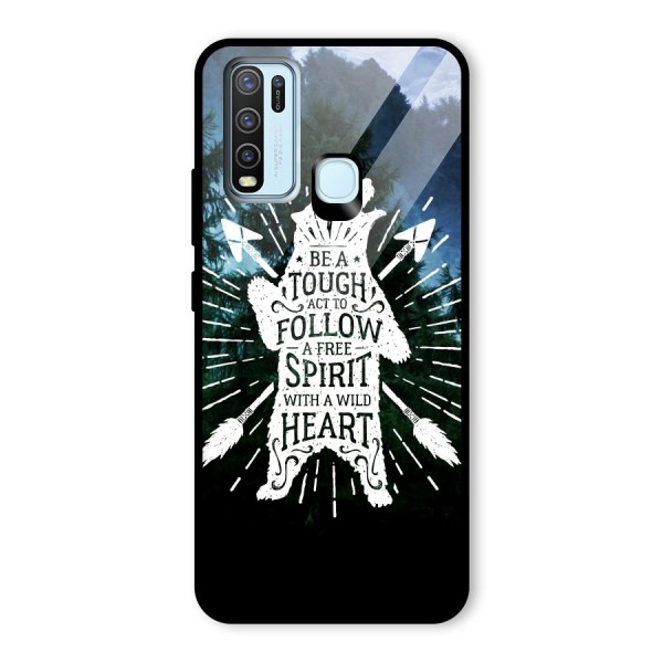 Follow Spirit Heart Glass Back Case for Vivo Y50