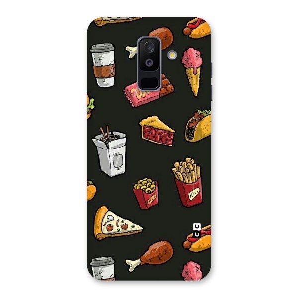 Foodie Pattern Back Case for Galaxy A6 Plus