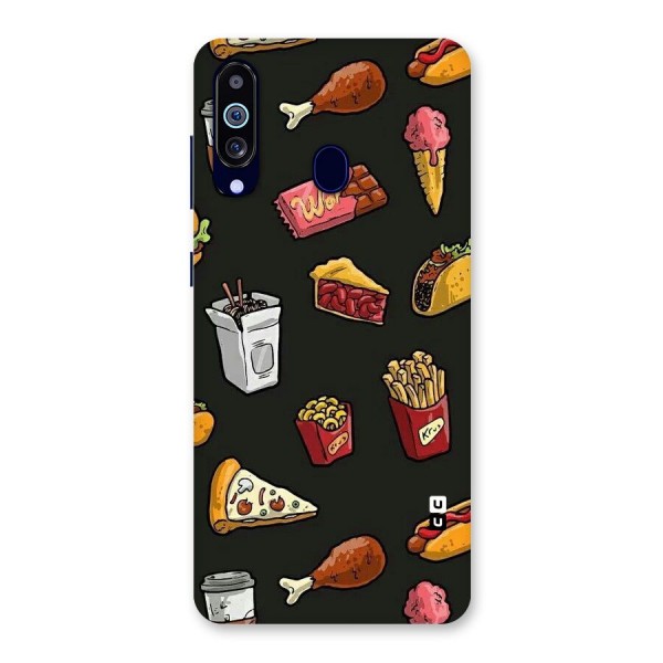 Foodie Pattern Back Case for Galaxy A60