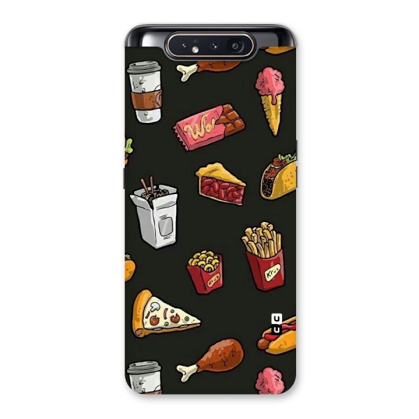 Foodie Pattern Back Case for Galaxy A80