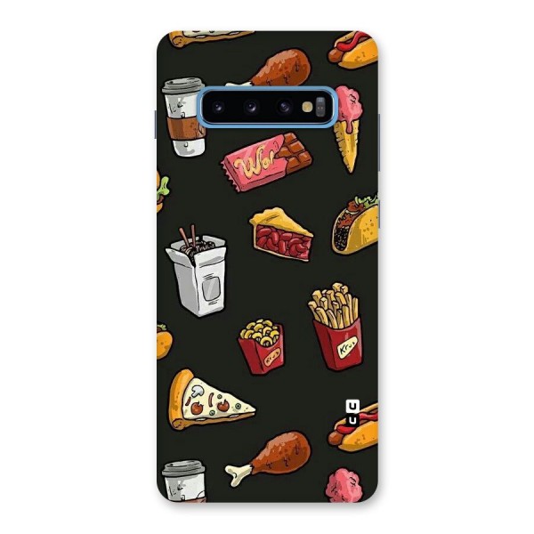 Foodie Pattern Back Case for Galaxy S10 Plus