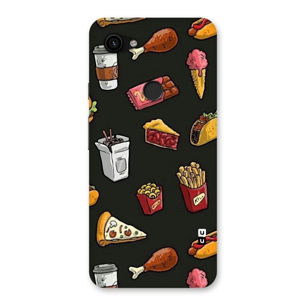 Foodie Pattern Back Case for Google Pixel 3a XL