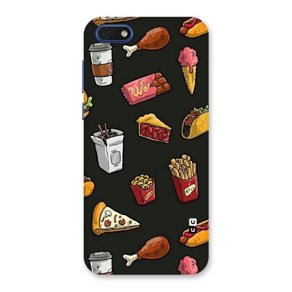 Foodie Pattern Back Case for Honor 7s