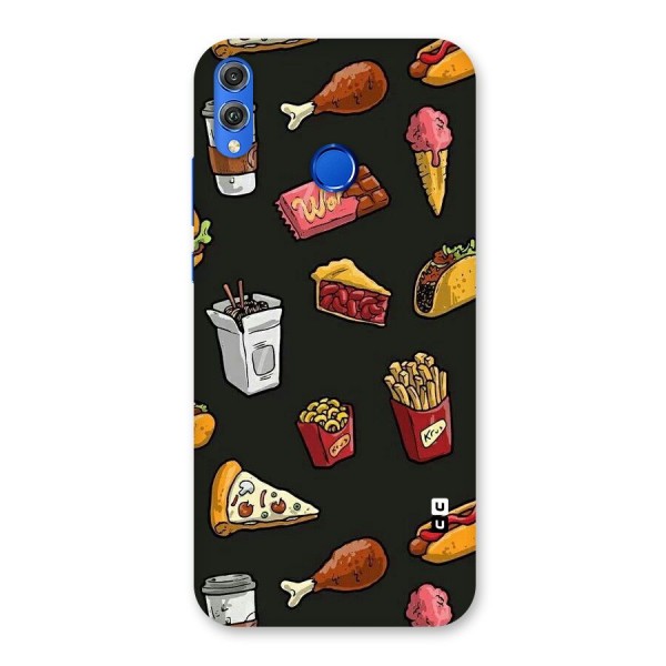 Foodie Pattern Back Case for Honor 8X