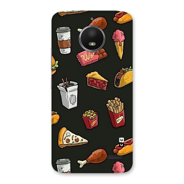 Foodie Pattern Back Case for Moto E4