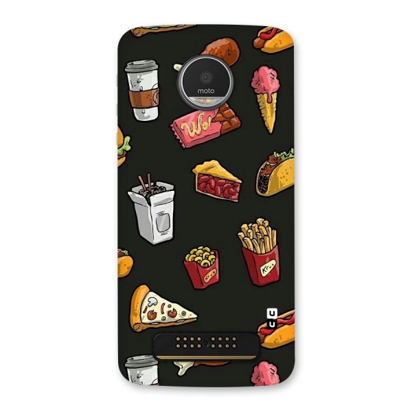 Foodie Pattern Back Case for Moto Z Play