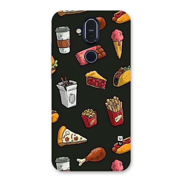 Foodie Pattern Back Case for Nokia 8.1