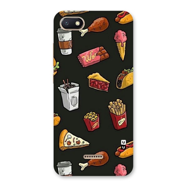 Foodie Pattern Back Case for Redmi 6A