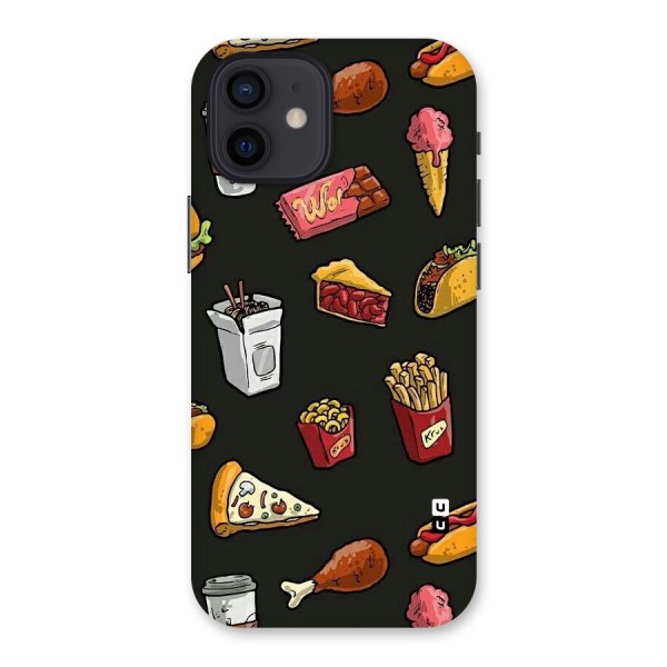 Foodie Pattern Back Case for iPhone 12