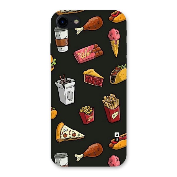 Foodie Pattern Back Case for iPhone SE 2020