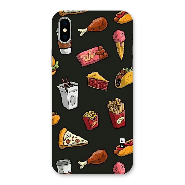 Foodie Pattern Back Case for iPhone XS