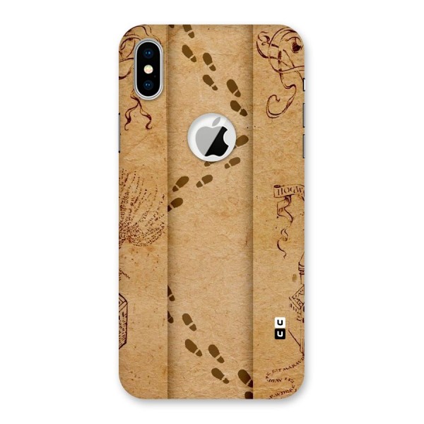 Footsteps Back Case for iPhone XS Logo Cut