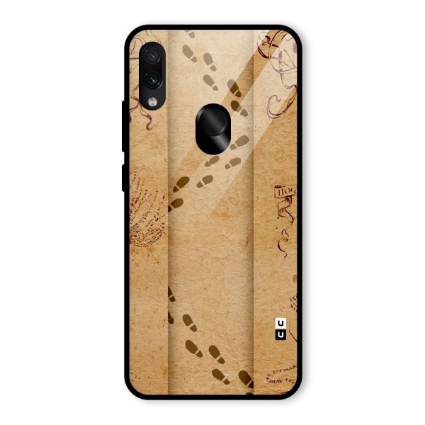 Footsteps Glass Back Case for Redmi Note 7