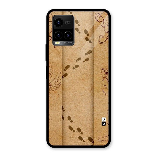 Footsteps Glass Back Case for Vivo Y21 2021