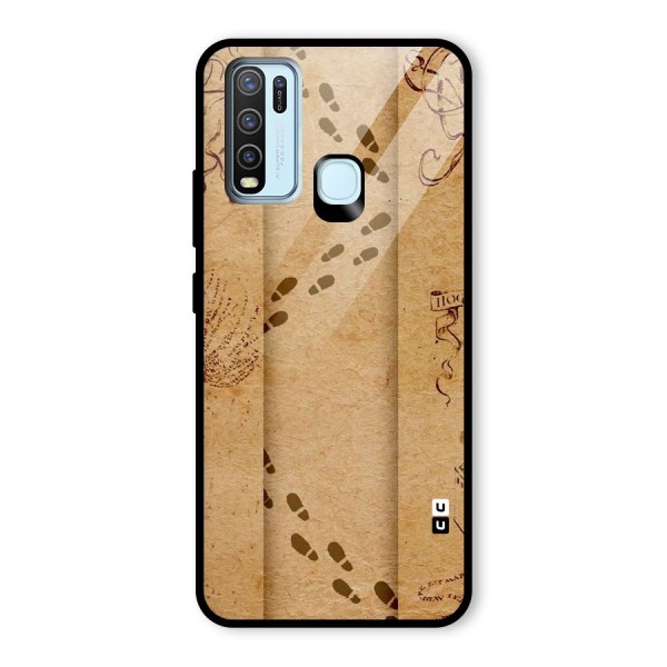 Footsteps Glass Back Case for Vivo Y30