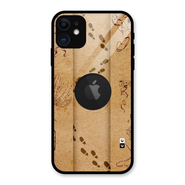 Footsteps Glass Back Case for iPhone 11 Logo Cut