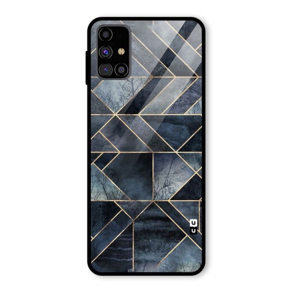 Forest Abstract Lines Glass Back Case for Galaxy M31s