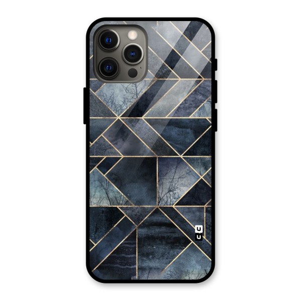 Forest Abstract Lines Glass Back Case for iPhone 12 Pro Max