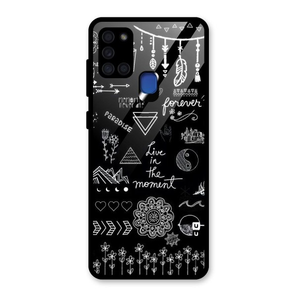 Forever Moment Glass Back Case for Galaxy A21s