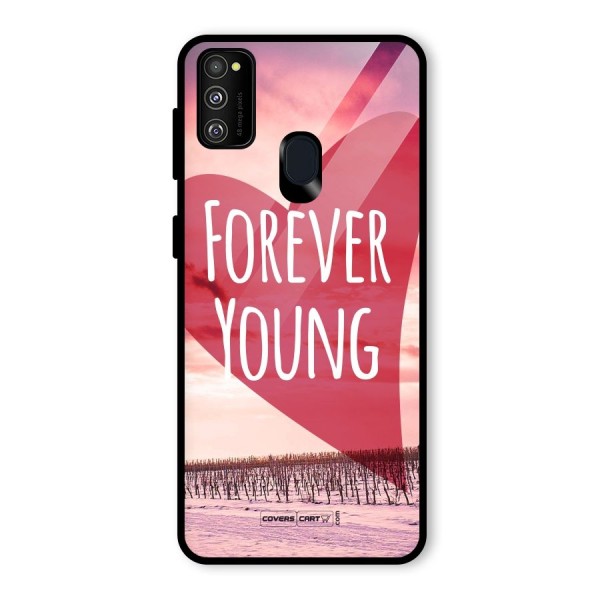 Forever Young Glass Back Case for Galaxy M21