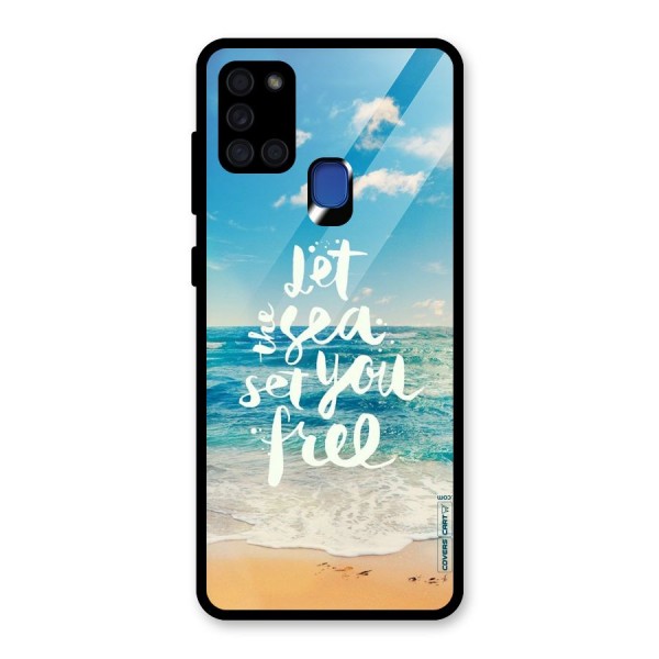 Free Sea Glass Back Case for Galaxy A21s