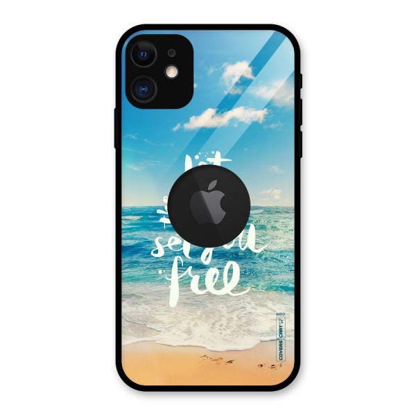 Free Sea Glass Back Case for iPhone 11 Logo Cut