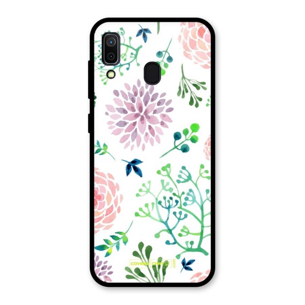 Fresh Floral Glass Back Case for Galaxy A30