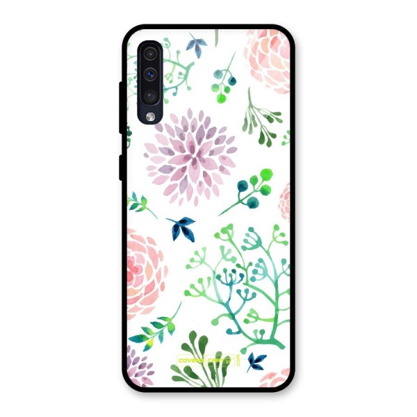 Fresh Floral Glass Back Case for Galaxy A50s