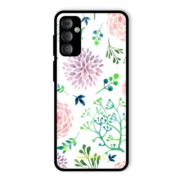 Fresh Floral Glass Back Case for Galaxy F23