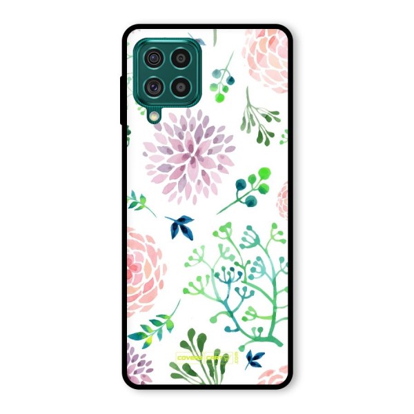 Fresh Floral Glass Back Case for Galaxy F62