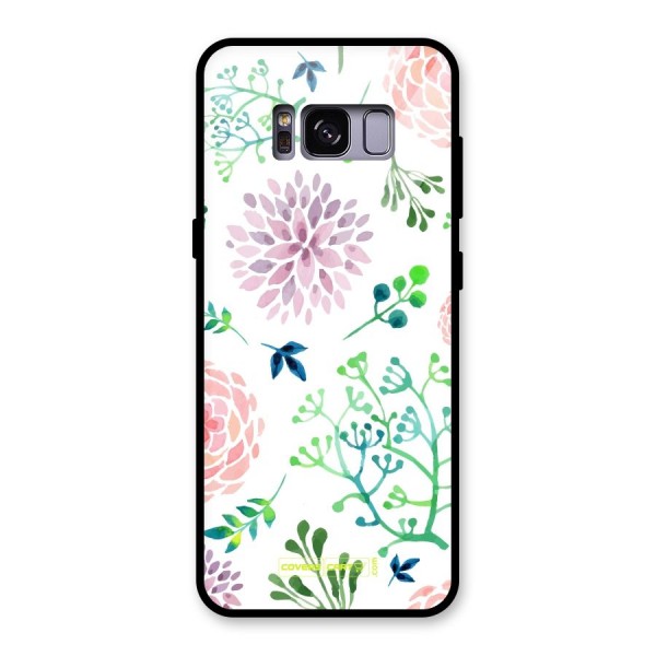 Fresh Floral Glass Back Case for Galaxy S8