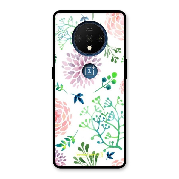 Fresh Floral Glass Back Case for OnePlus 7T