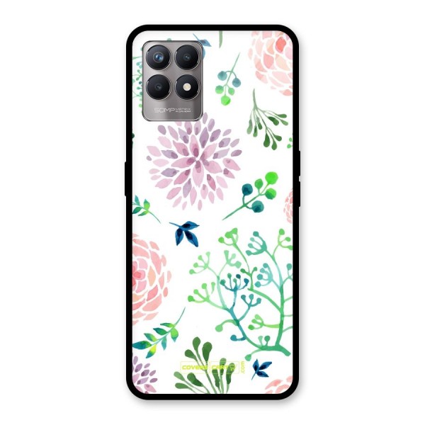 Fresh Floral Glass Back Case for Realme 8i