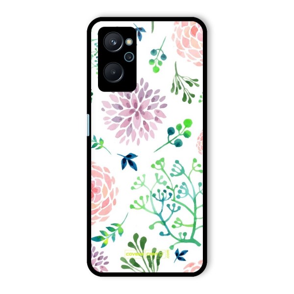 Fresh Floral Glass Back Case for Realme 9i