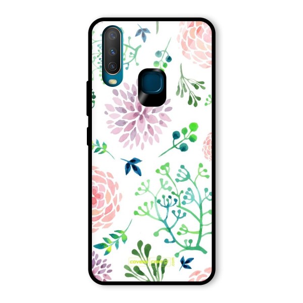 Fresh Floral Glass Back Case for Vivo Y12