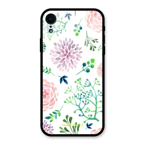 Fresh Floral Glass Back Case for XR