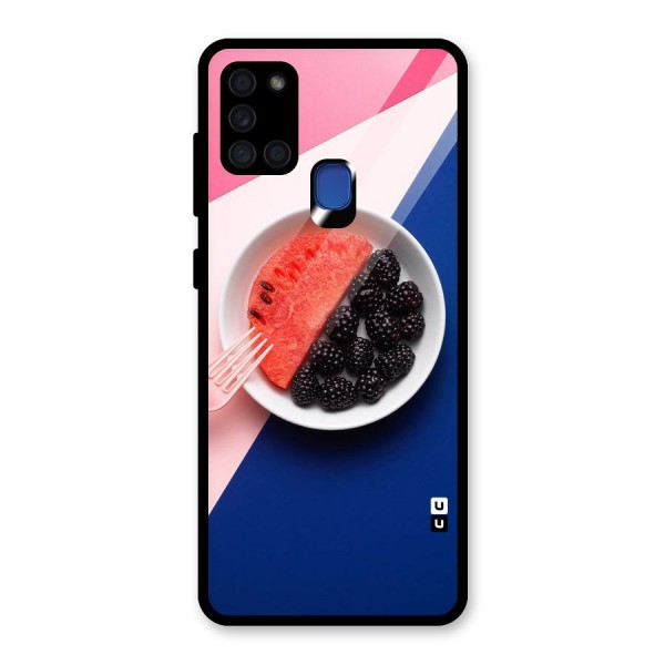 Fresh Fruit Season Glass Back Case for Galaxy A21s