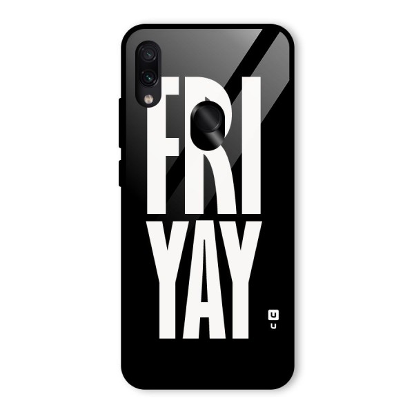 Fri Yay Glass Back Case for Redmi Note 7