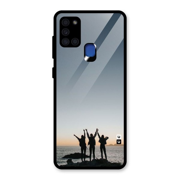 Friendship Glass Back Case for Galaxy A21s