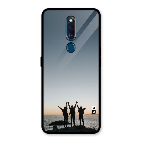 Friendship Glass Back Case for Oppo F11 Pro